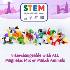 Popular Playthings Magnetic Animals Pastel Centaur: sturdy magnets support easy assembly and creative combos.