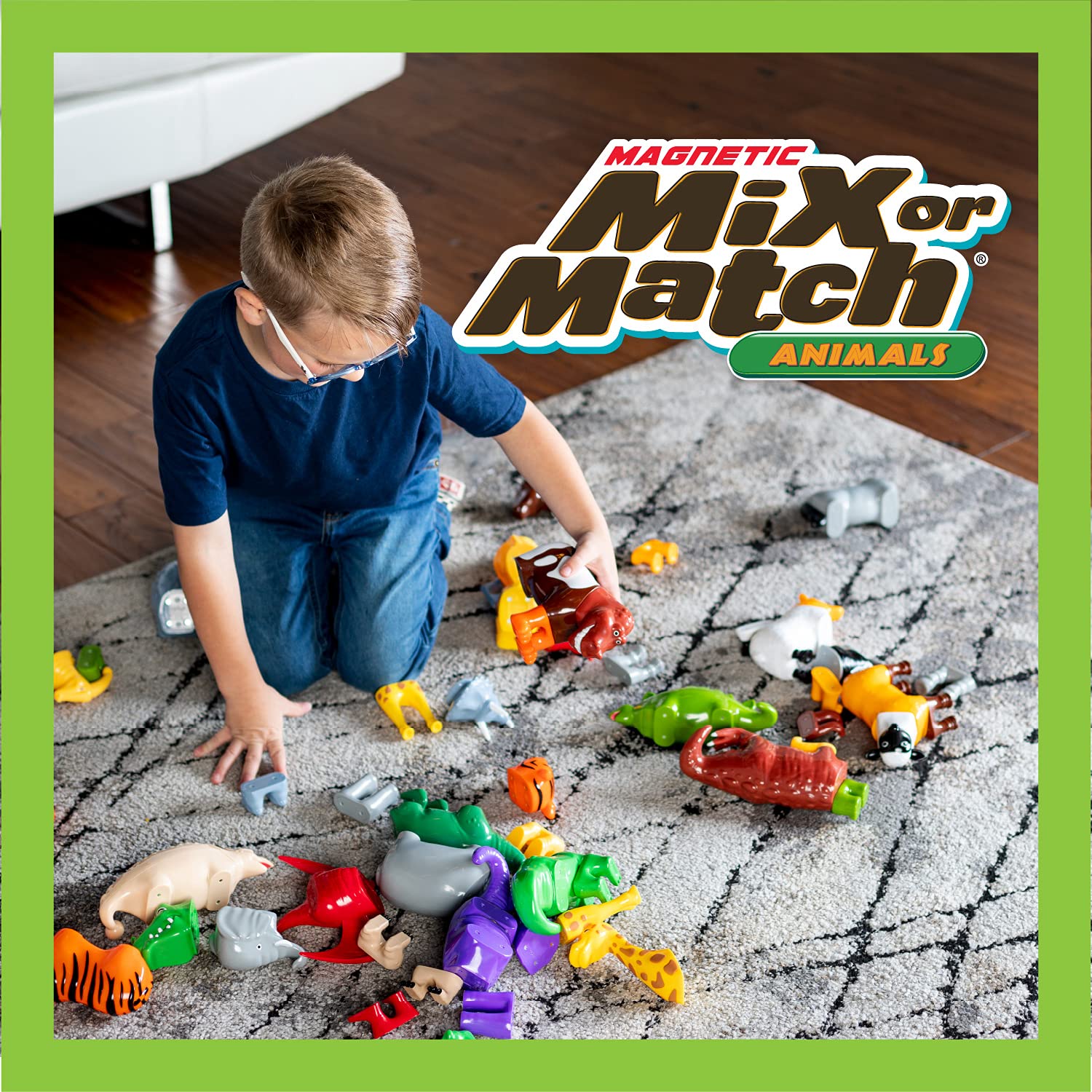 Popular Playthings Magnetic Dinosaurs includes 15 pieces for endless mix-and-match possibilities.