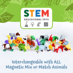 Popular Playthings magnetic dinosaurs large pieces suit ages 2 and up.