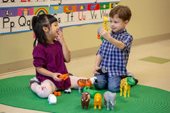 Popular Playthings Magnetic Dinosaurs withstand durable plastic for long-lasting play sessions.