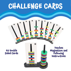 Popular Playthings Magnetic Match Rings color patterns boost visual matching skills.