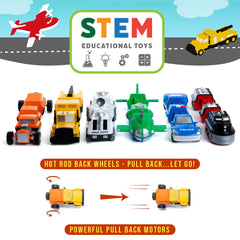Popular Playthings Magnetic Vehicles 21-piece set invites endless mix-and-match play.