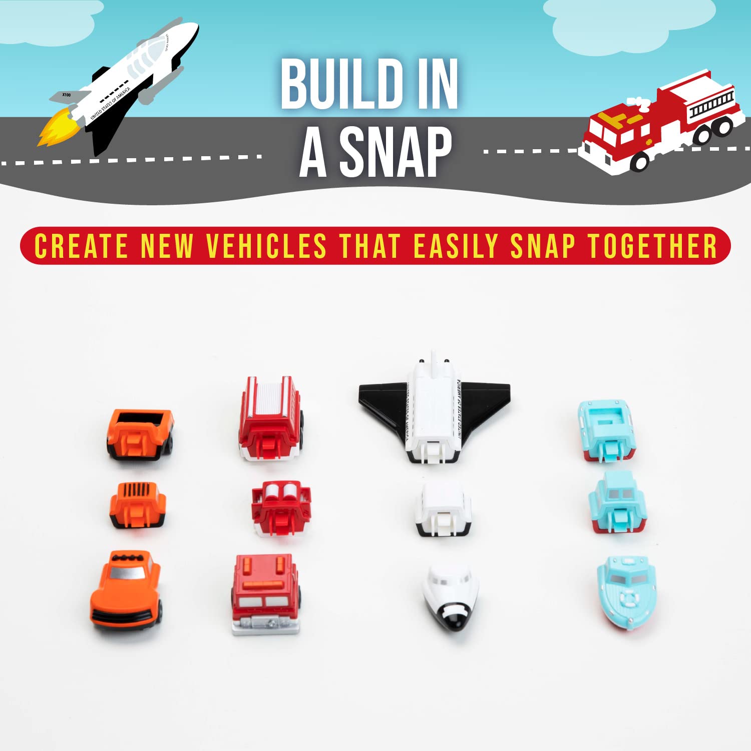 Popular Playthings Magnetic Vehicles fire truck piece helps kids act out rescue scenarios.