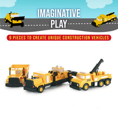 Popular Playthings magnetic vehicles imaginative play boosts storytelling during construction games.