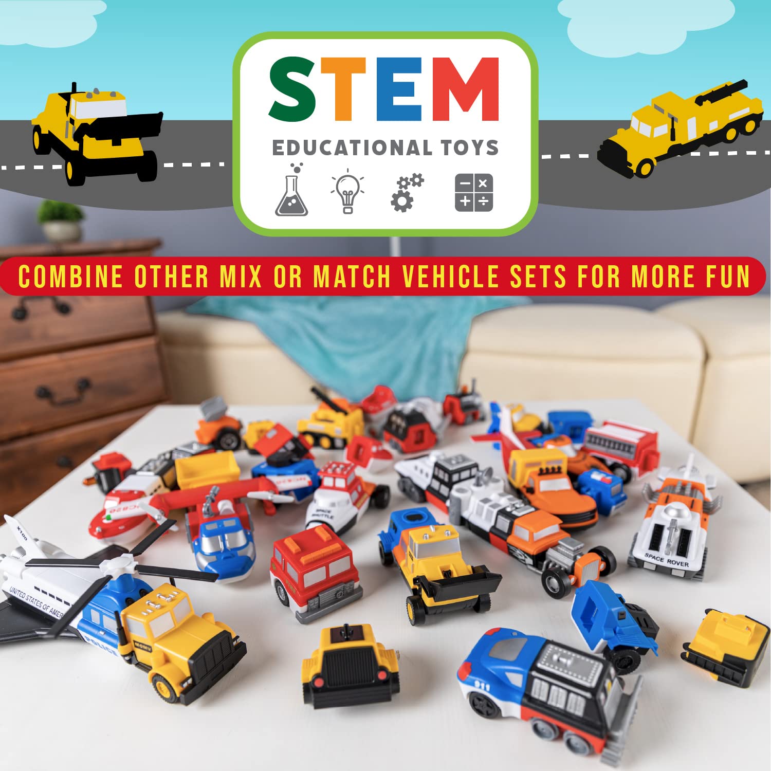 Popular Playthings magnetic vehicles set of 3 packaging showcases gifting potential.