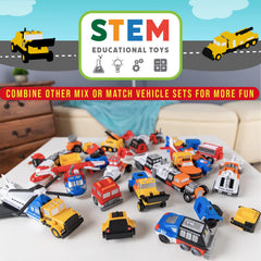 Popular Playthings magnetic vehicles set of 3 packaging showcases gifting potential.