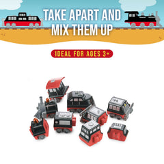Popular Playthings magnetic vehicles switch engine invites mix-and-match play with endless configurations.