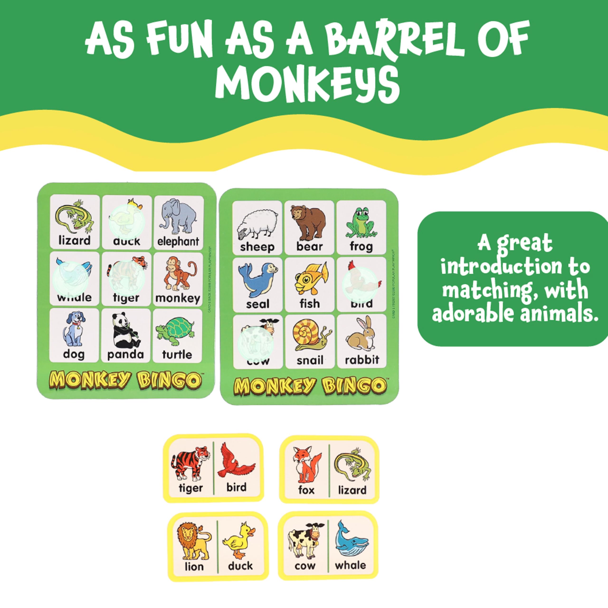 POPULAR PLAYTHINGS Monkey Bingo chips for marking matches efficiently