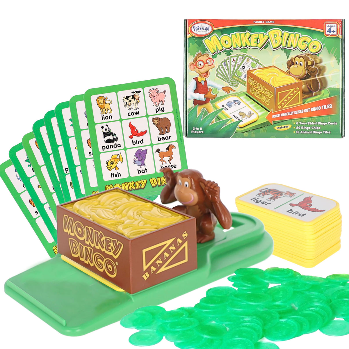POPULAR PLAYTHINGS Monkey Bingo tile dispenser for interactive play
