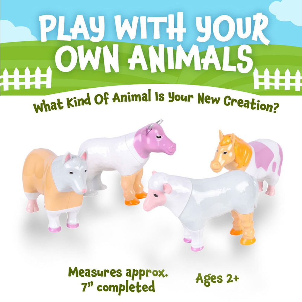 POPULAR PLAYTHINGS pastel colors farm animal set adds soft visual appeal for playtime.