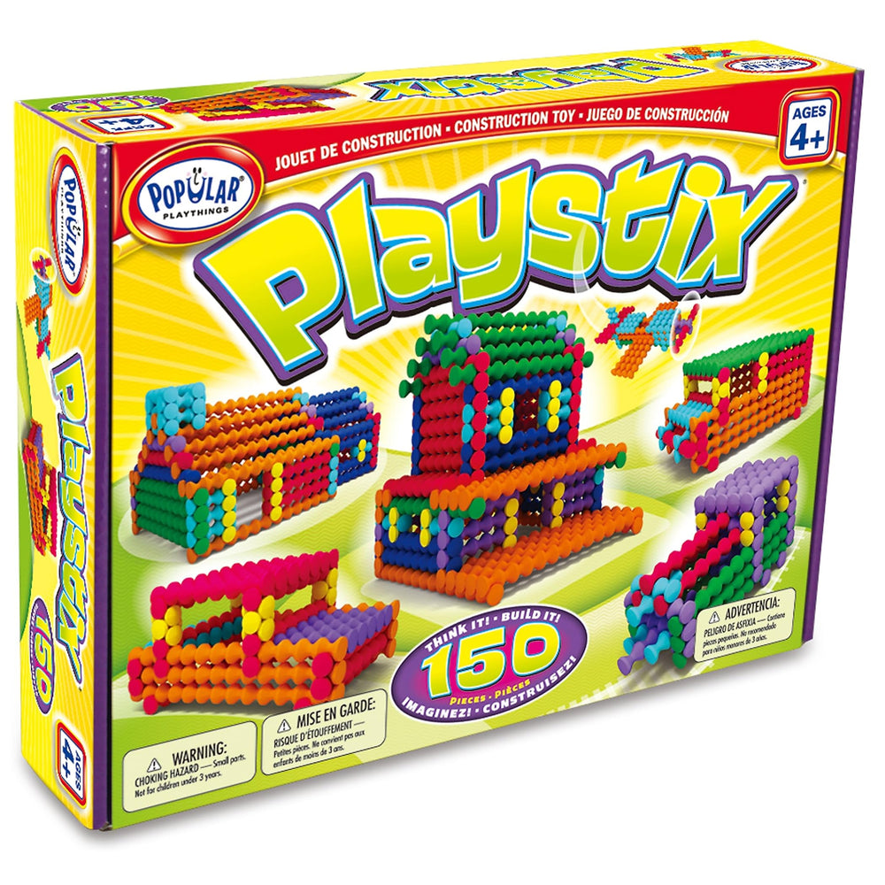 POPULAR PLAYTHINGS Playstix classroom building activity in progress.
