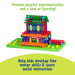 Popular Playthings Playstix color coding system guides length selection for quick builds.