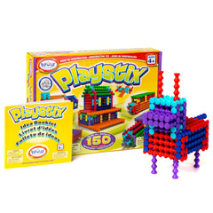 POPULAR PLAYTHINGS Playstix 150 piece set spread for classroom activity.