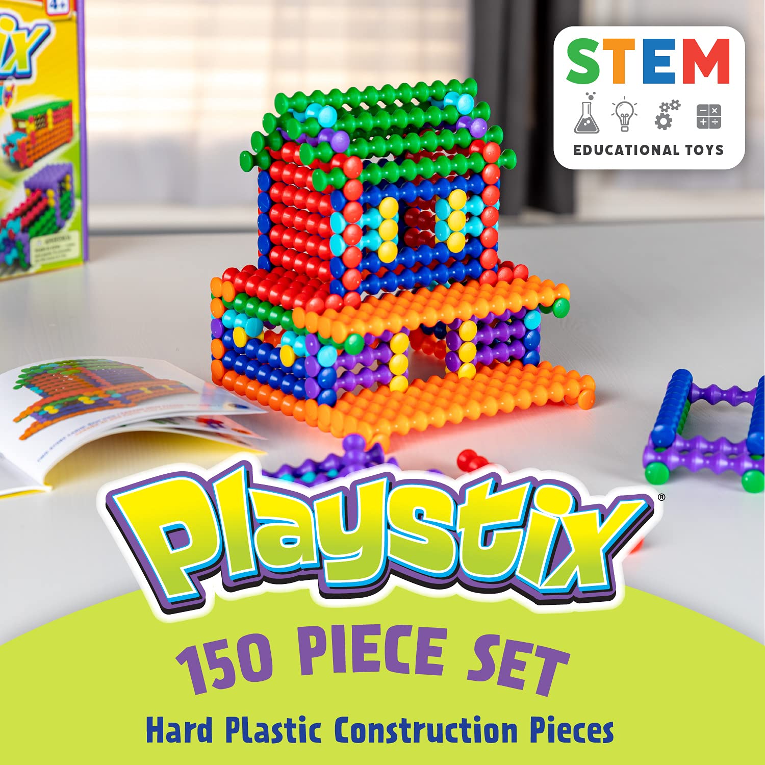 POPULAR PLAYTHINGS Playstix interlocking grooves help model accuracy.