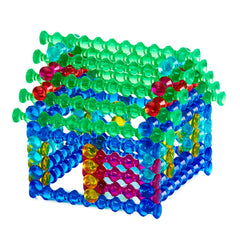 Popular Playstix interlocking grooves enable stable designs and easy assembly.