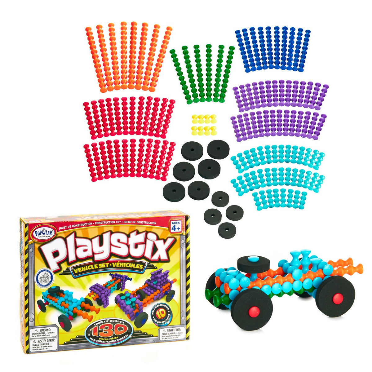 POPULAR PLAYTHINGS Playstix set assembly fuels creative building play for kids