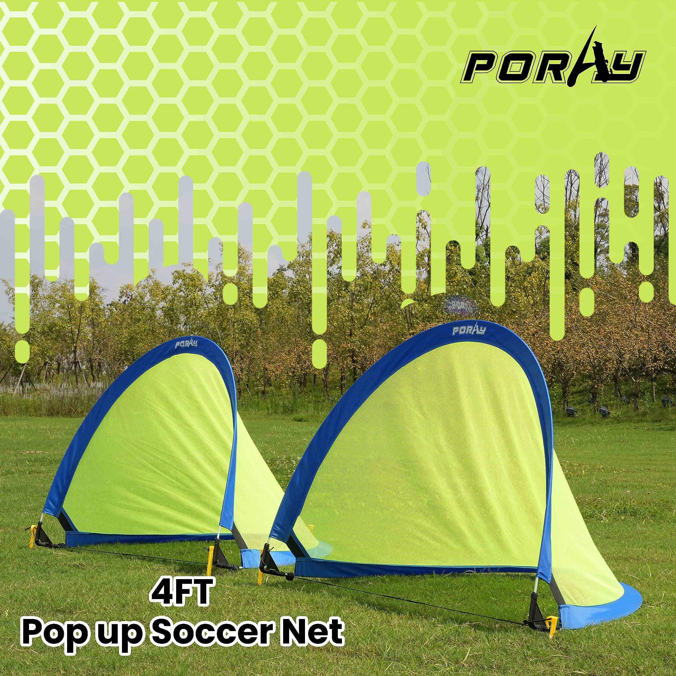 Eight-cone training set included with Porayhut goals for versatile drills.