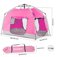 Porayhut Play Tent with LED night light for cozy evening play