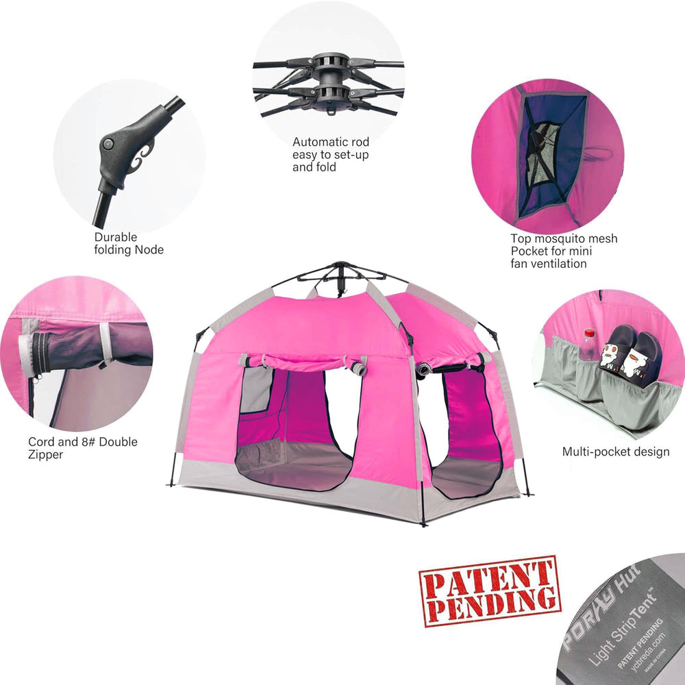 Porayhut Portable folded tent in travel size for trips
