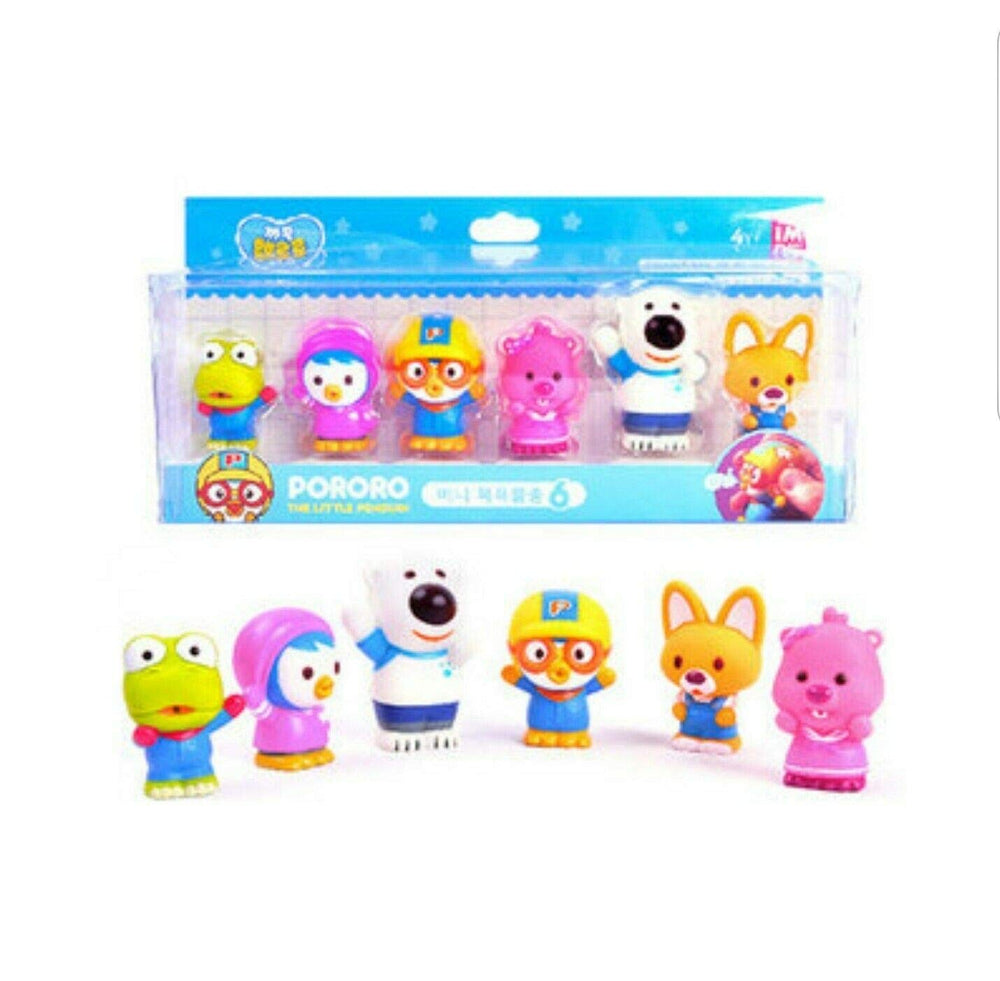 PORORO character bath toy 6-piece set for imaginative bath play