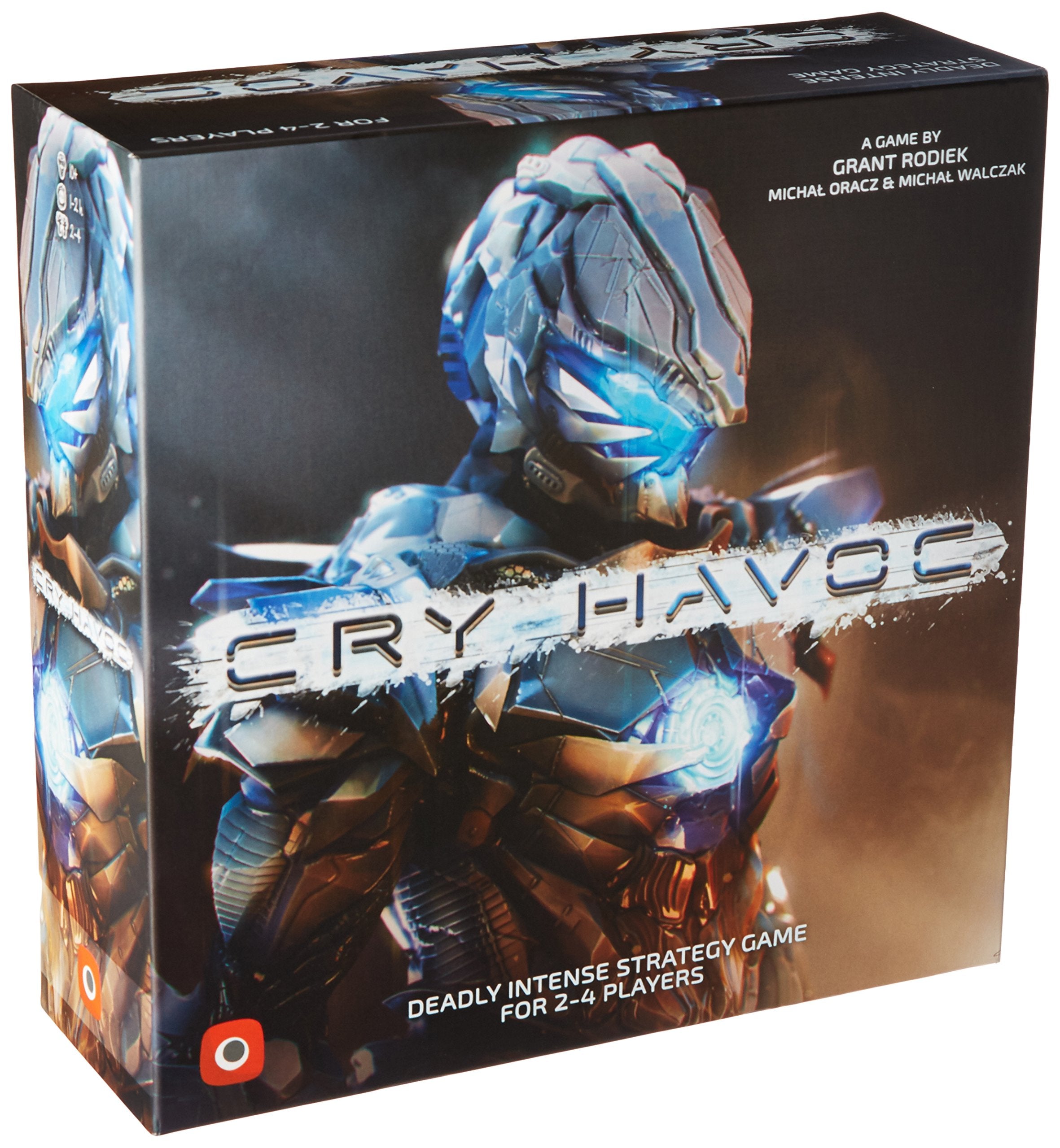 Portal Games Cry Havoc box art cover showcases epic sci-fi warfare for immersive game nights.
