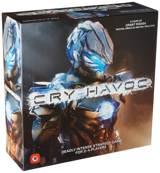 Portal Games Cry Havoc box art cover showcases epic sci-fi warfare for immersive game nights.