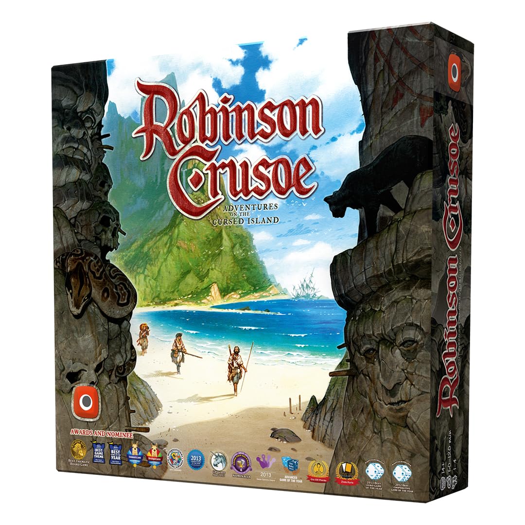 Portal Games Robinson Crusoe character-boards detailed for immersive play