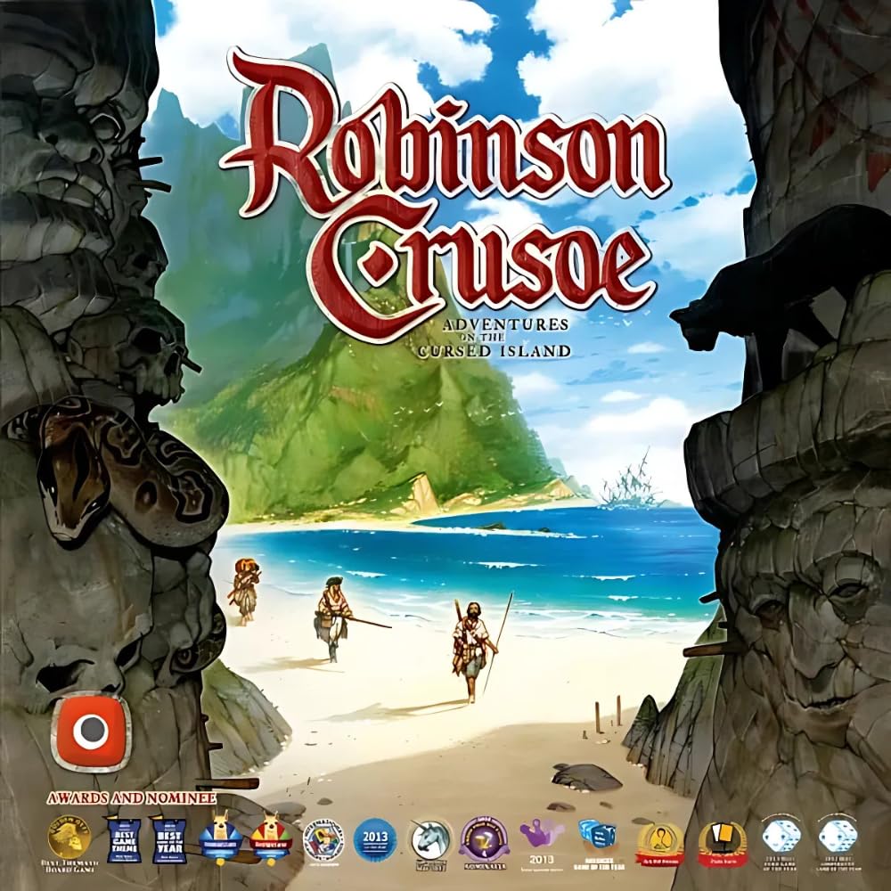 Portal Games Robinson Crusoe cooperative-play scene encouraging teamwork