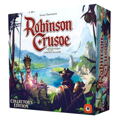 Portal Games Robinson Crusoe Collector's Edition miniatures enhance tactile immersion for players.