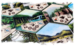Portal Games Robinson Crusoe cooperative setup emphasizes teamwork and adaptive strategy.