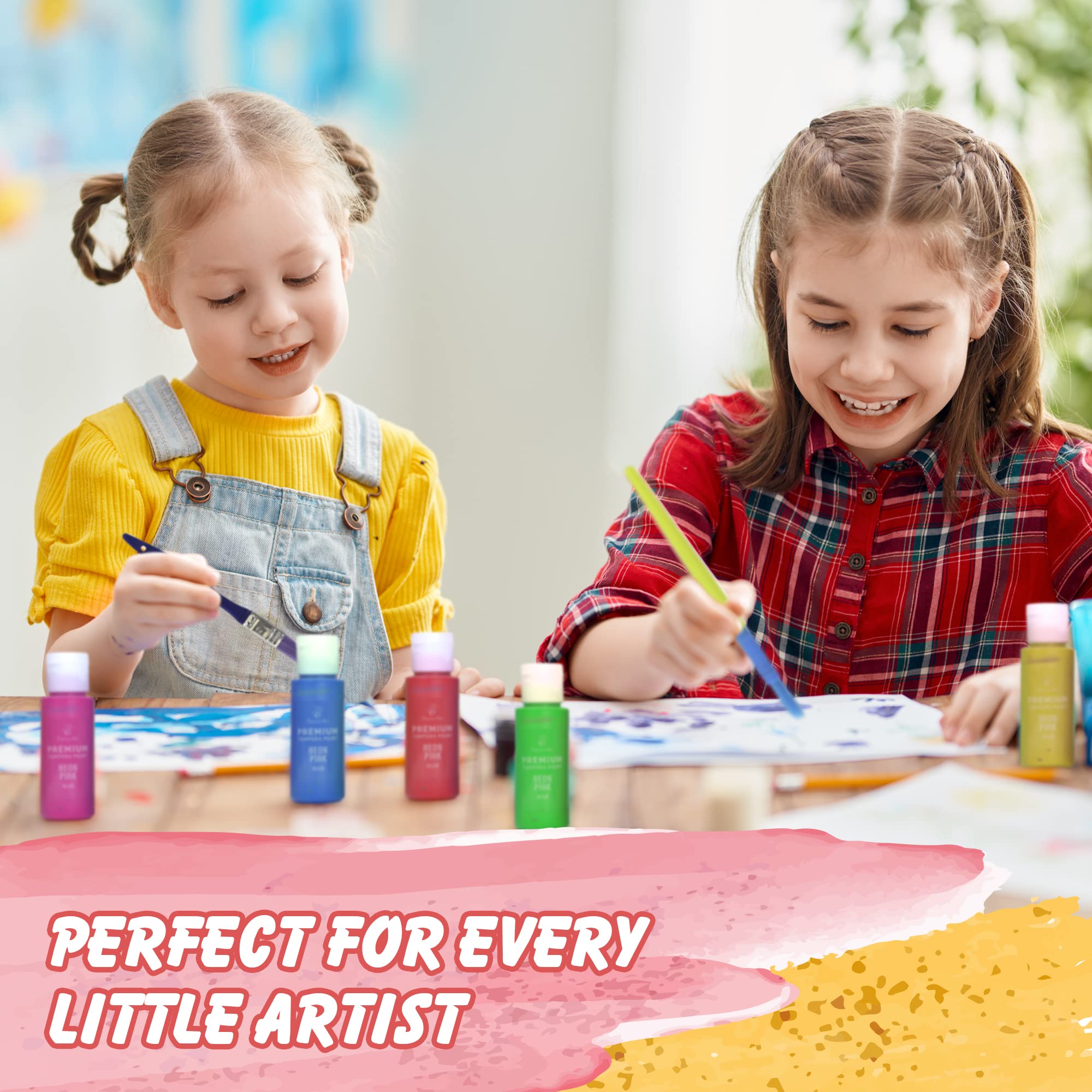 Positive Art 15 brushes included for instant painting fun with tempera set.