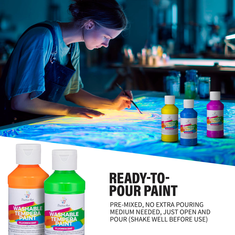 Positive Art flip-top bottles enable easy dispensing during crafts