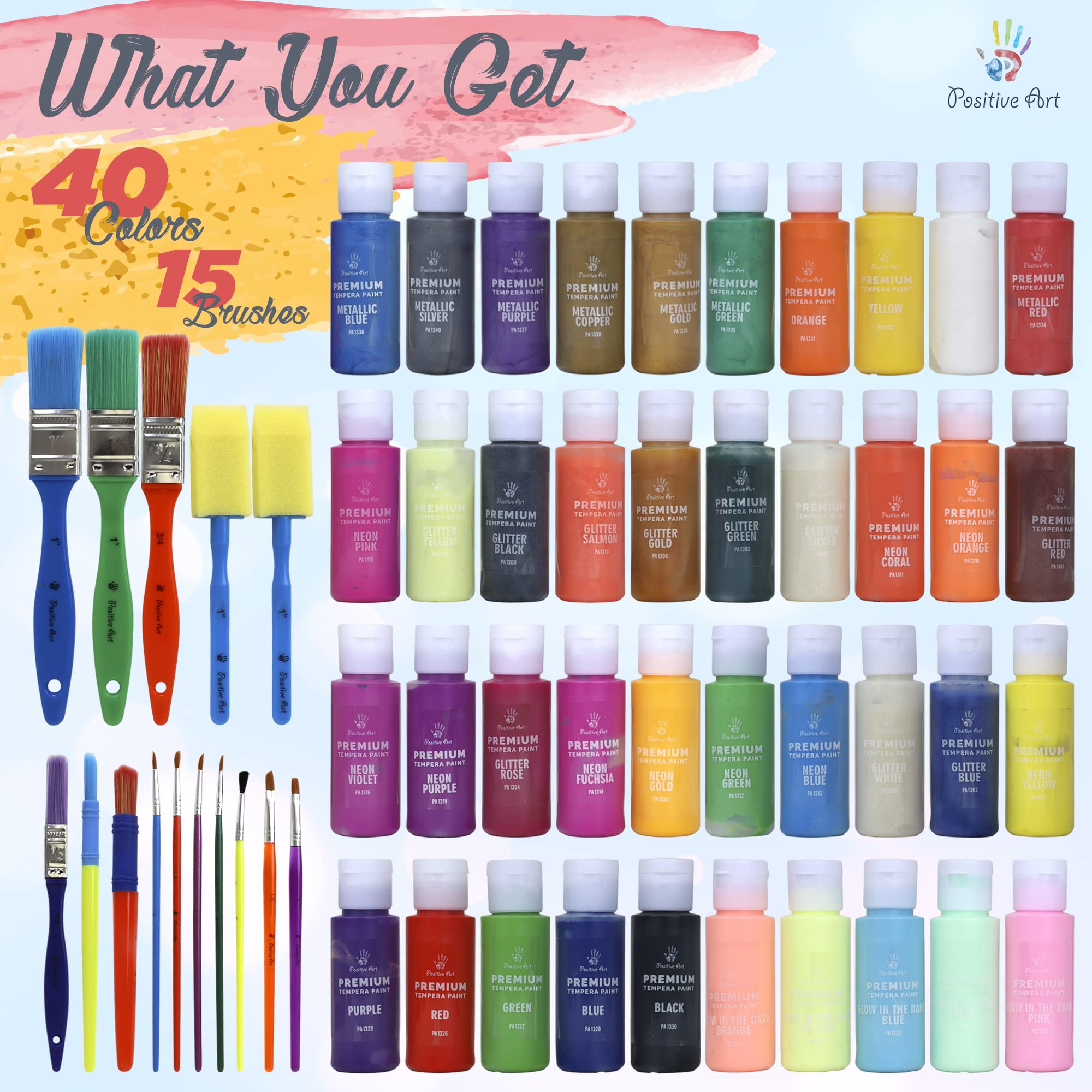 Positive Art glow-in-the-dark tempera adds magical effects to nighttime crafts.