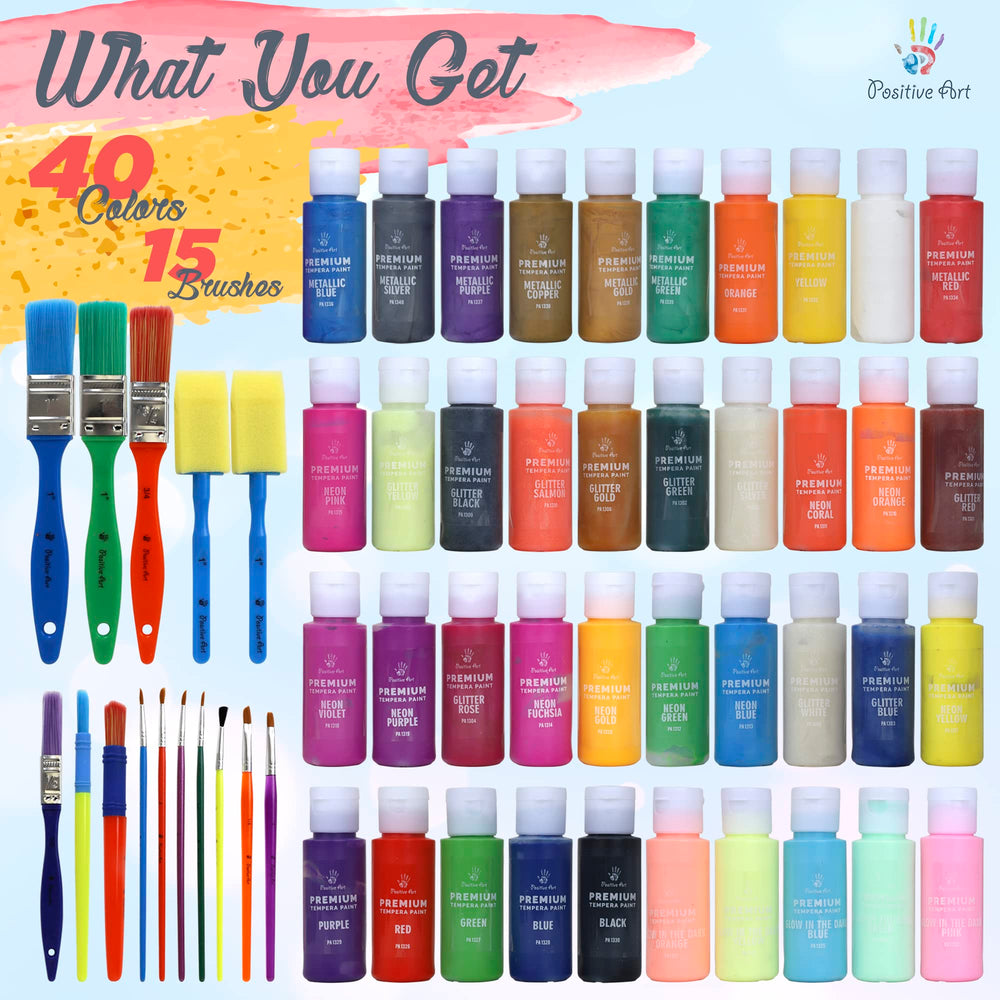 Positive Art glow-in-the-dark tempera adds magical effects to nighttime crafts.