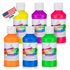 Positive Art neon fluorescent paint bottles 4oz for bold posters