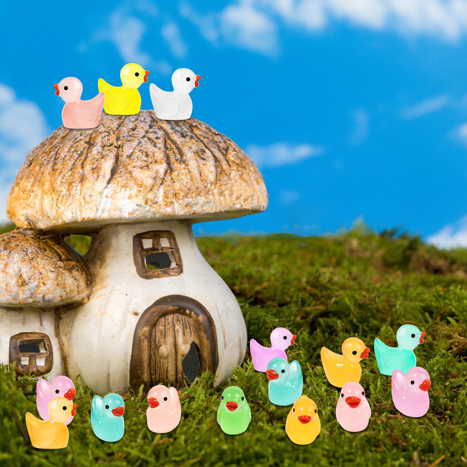 POSOUL glow ducks brighten desks and vases at night