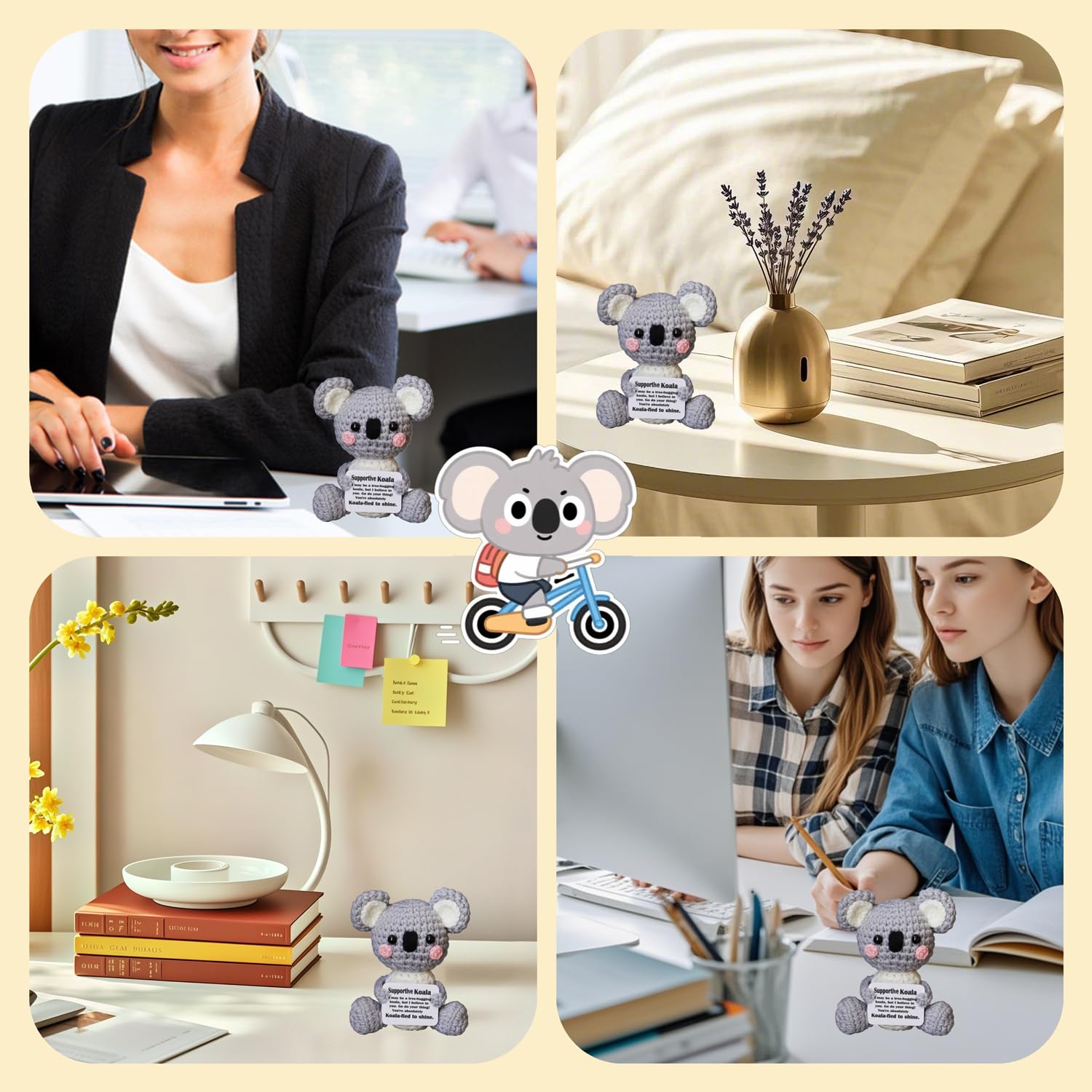 POSSHE backpack-friendly koala, a small friend for travel and school.