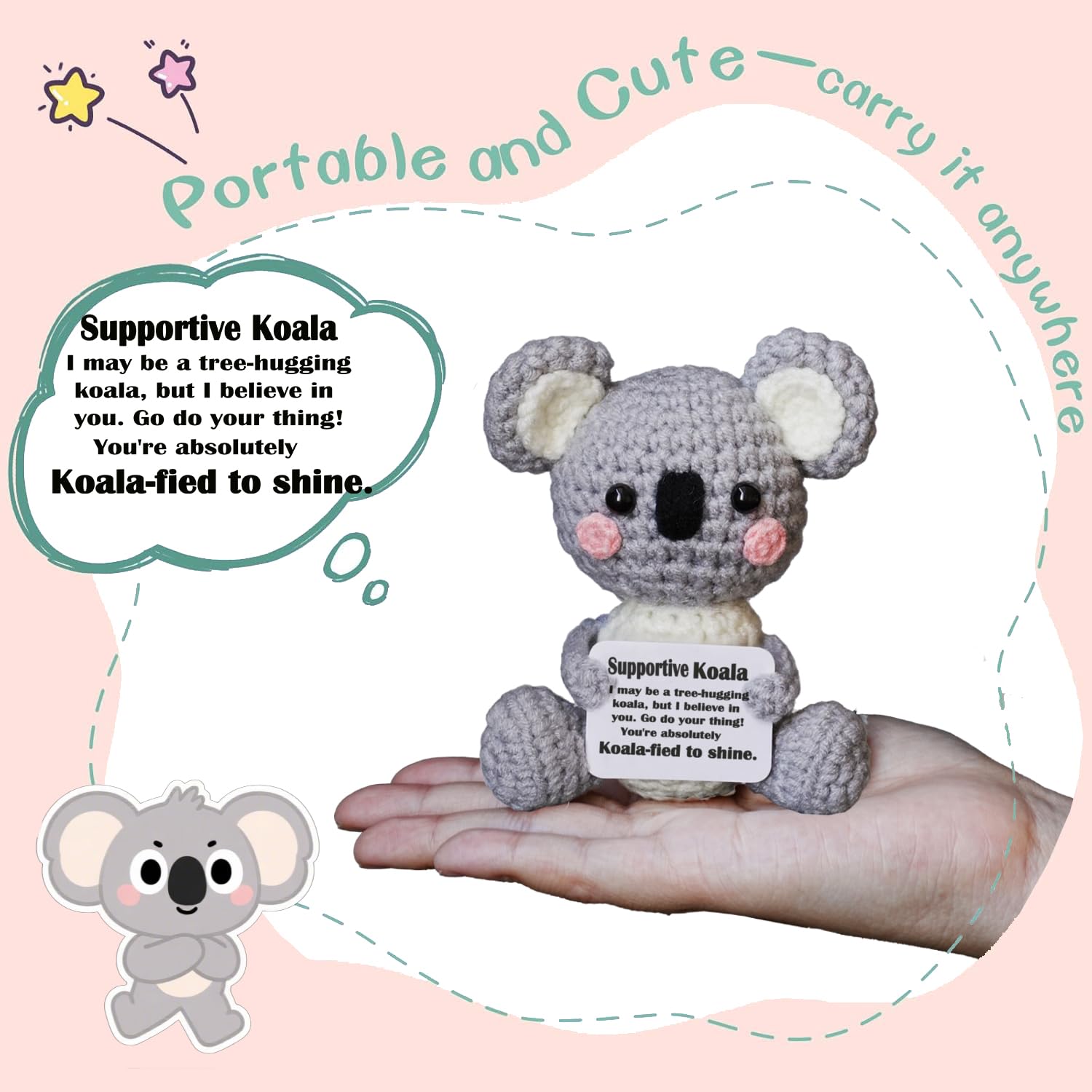 POSSHE positive card koala, a thoughtful mood-lifter for gifting.