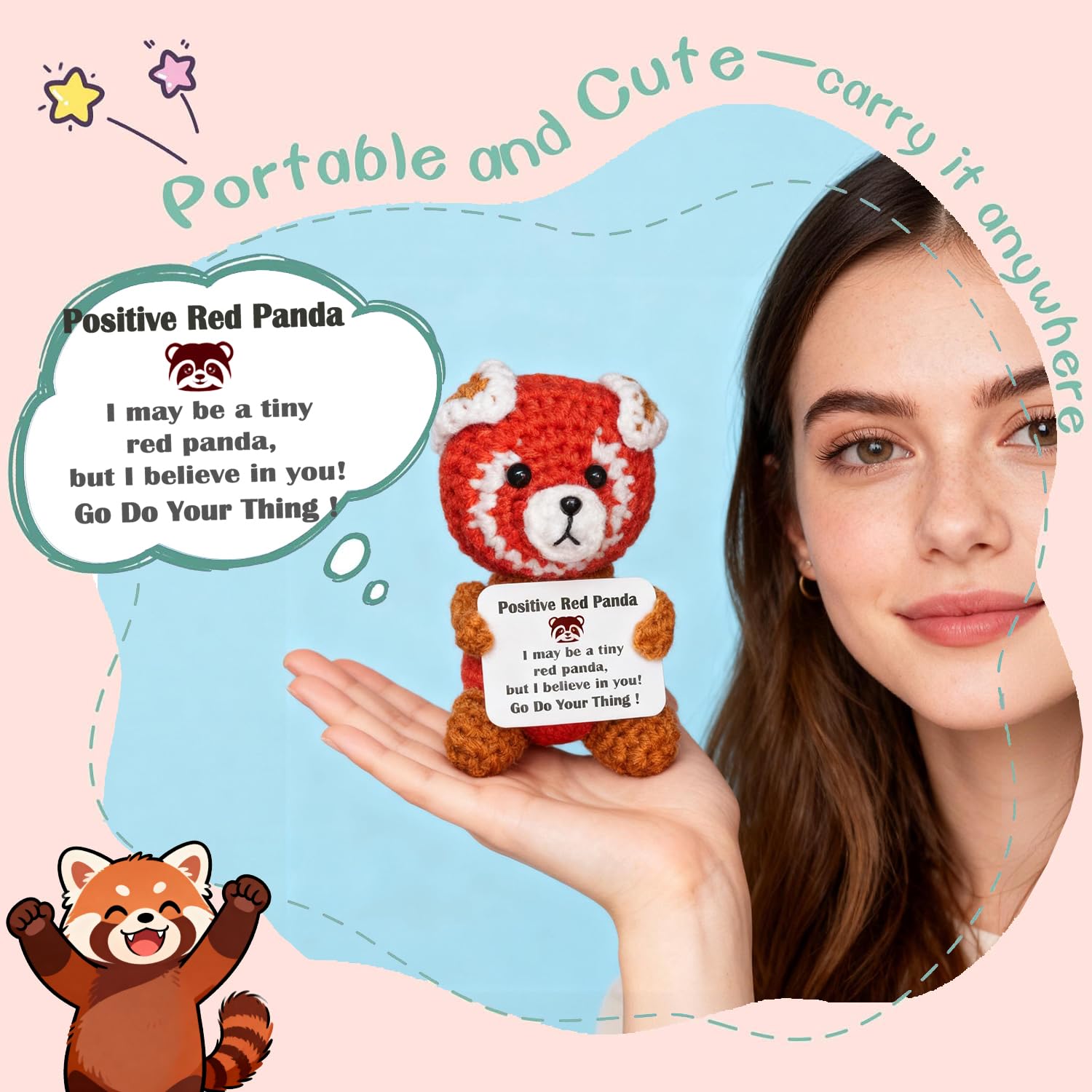 POSSHE Red Panda desktop buddy, cozy presence for study breaks