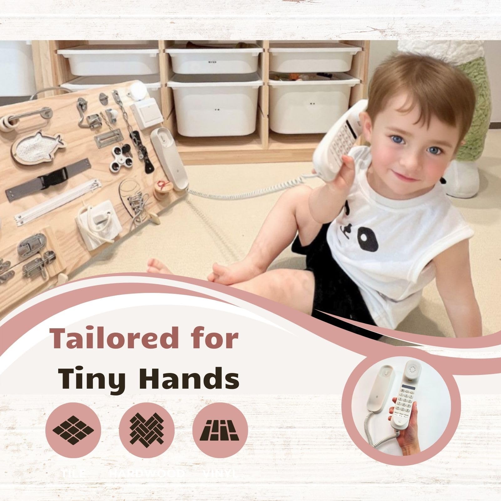 Potatomato Toy Phone ring emission adds realism to pretend play.