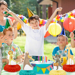 Potchen honeycomb figures are easy to assemble for versatile events.