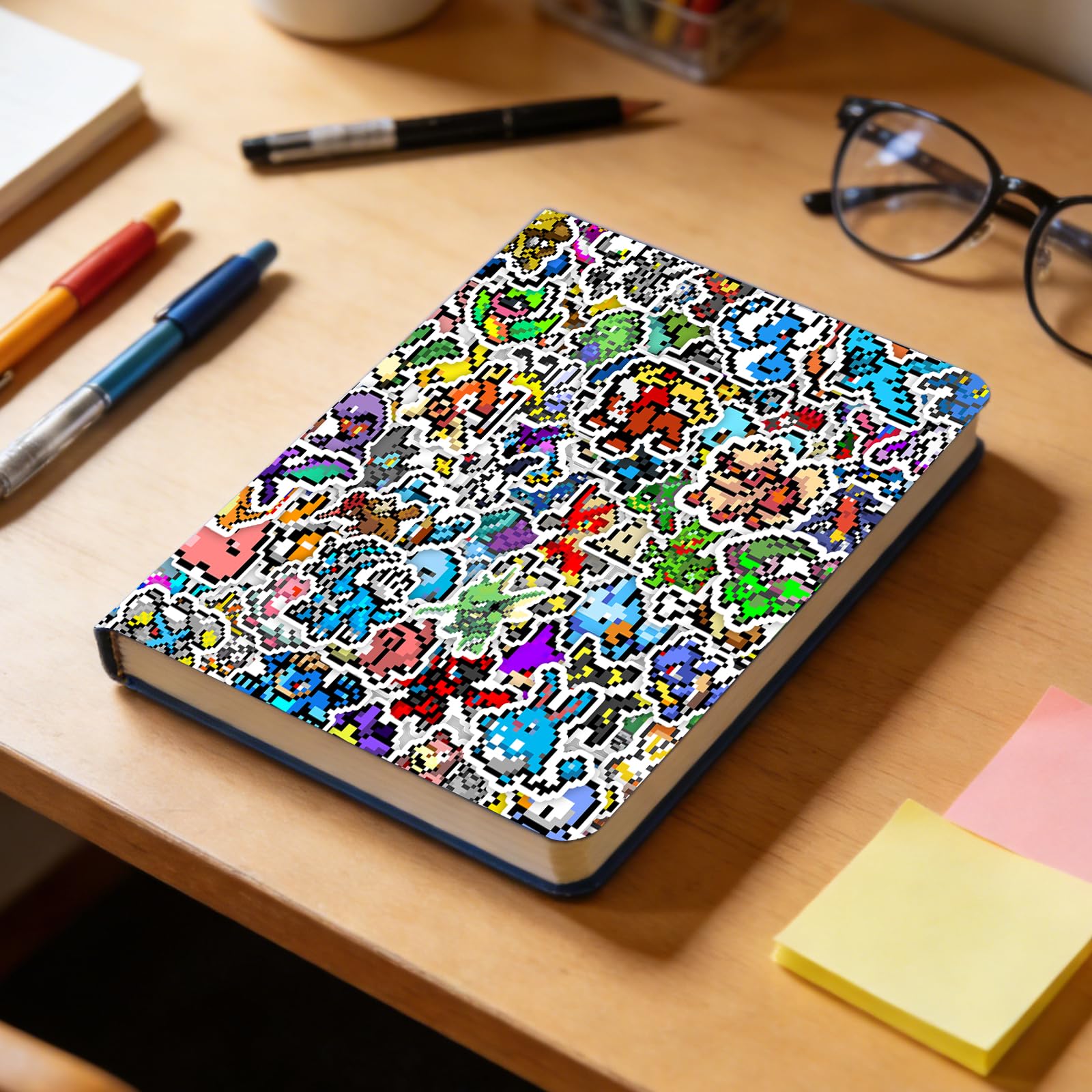 Pounchi retro game stickers decorate a fridge with nostalgic charm and resilience.
