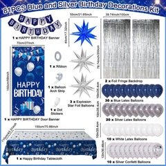 Pounira blue tablecloth protects surfaces while elevating table settings.