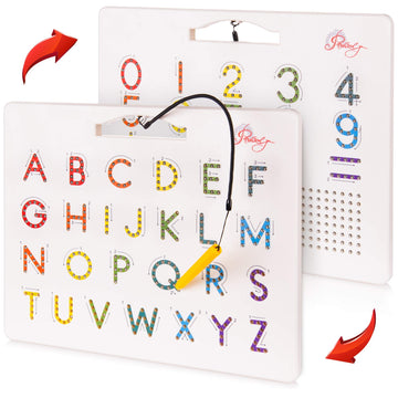 Povitrulya magnetic alphabet tracing board shows letters on the letters side for writing practice