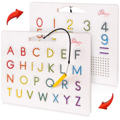 Povitrulya magnetic alphabet tracing board shows letters on the letters side for writing practice