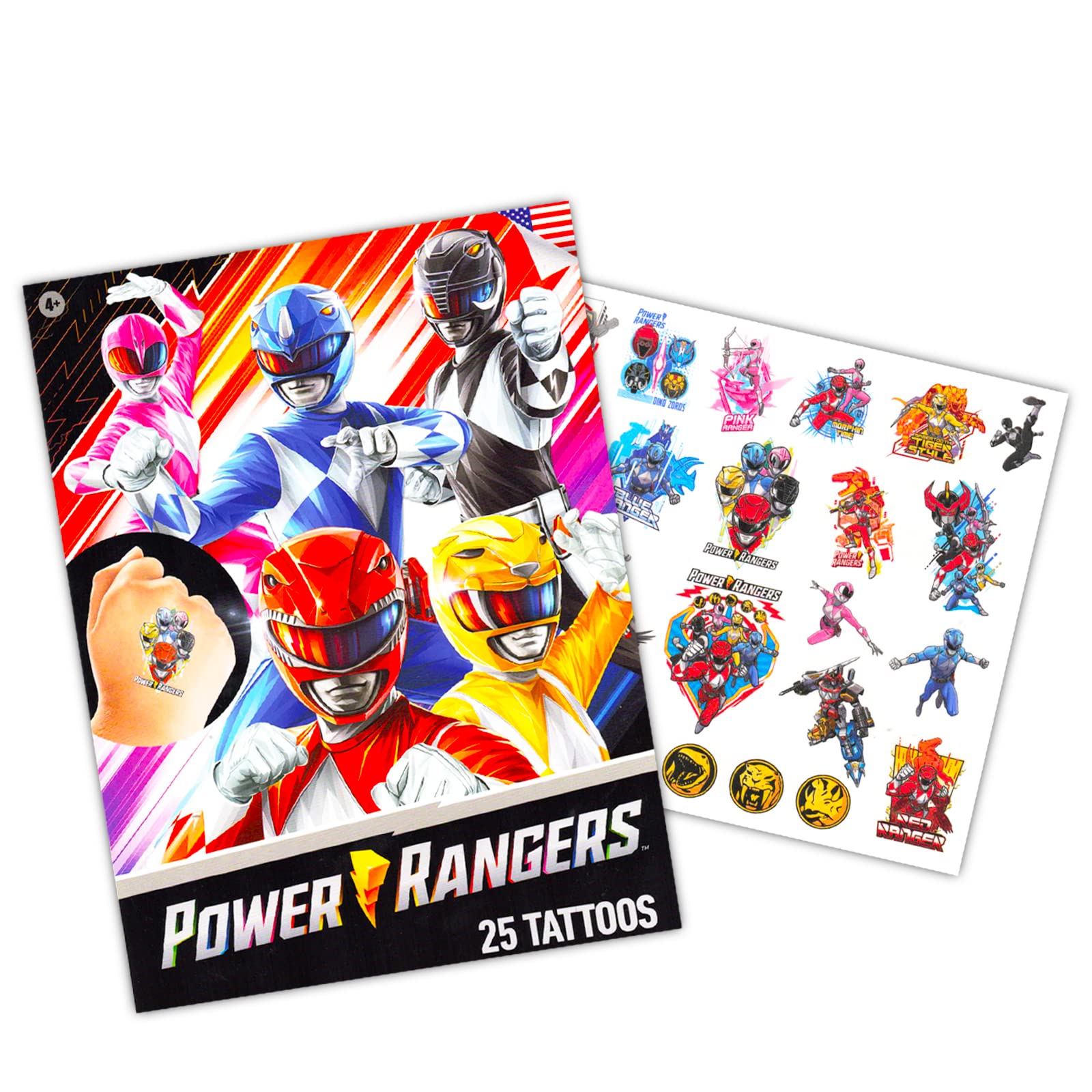 Power Rangers coloring pages and activity book interior spread promoting focus.