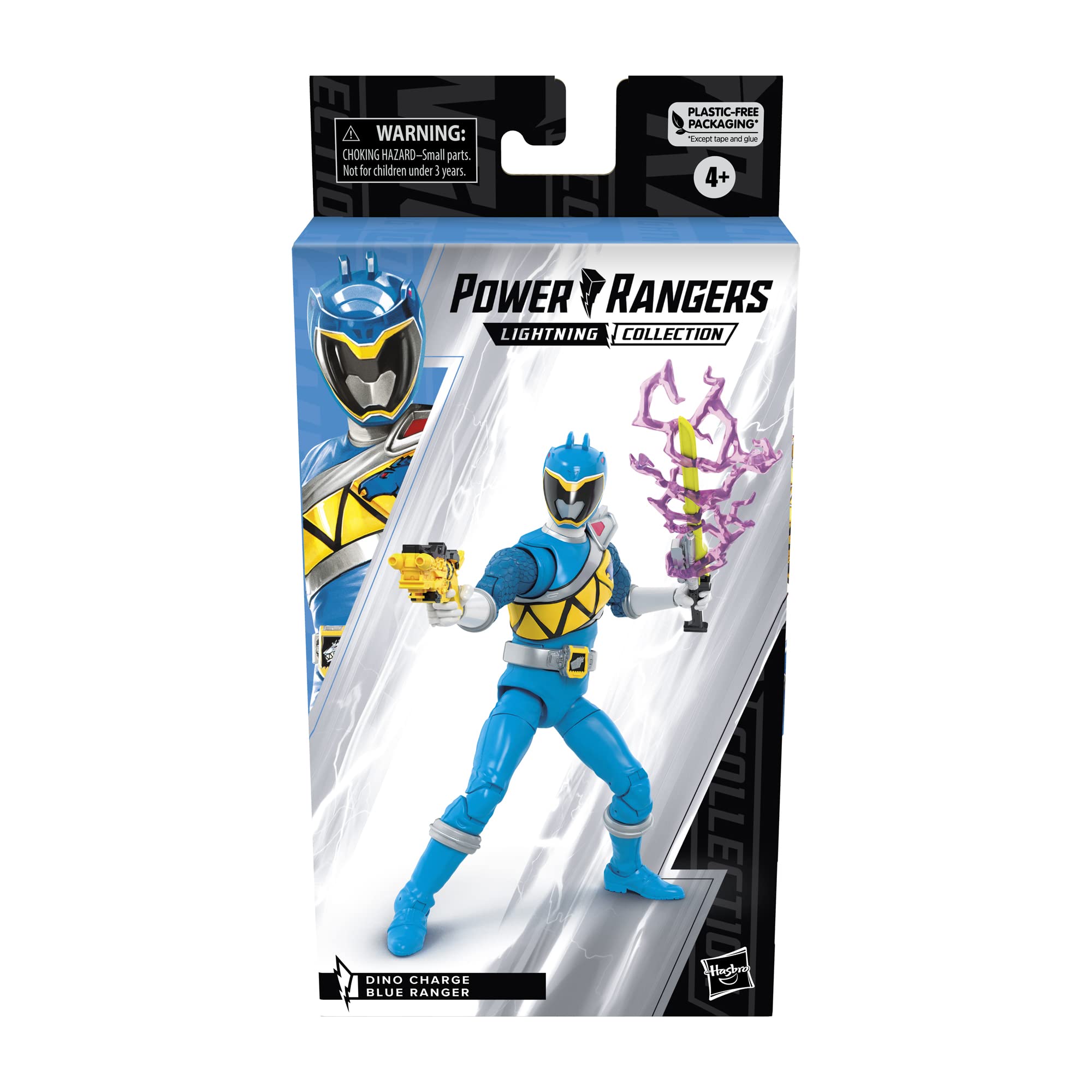 Power Rangers Dino Charge Blue Ranger 6-inch articulation highlights dynamic action poses