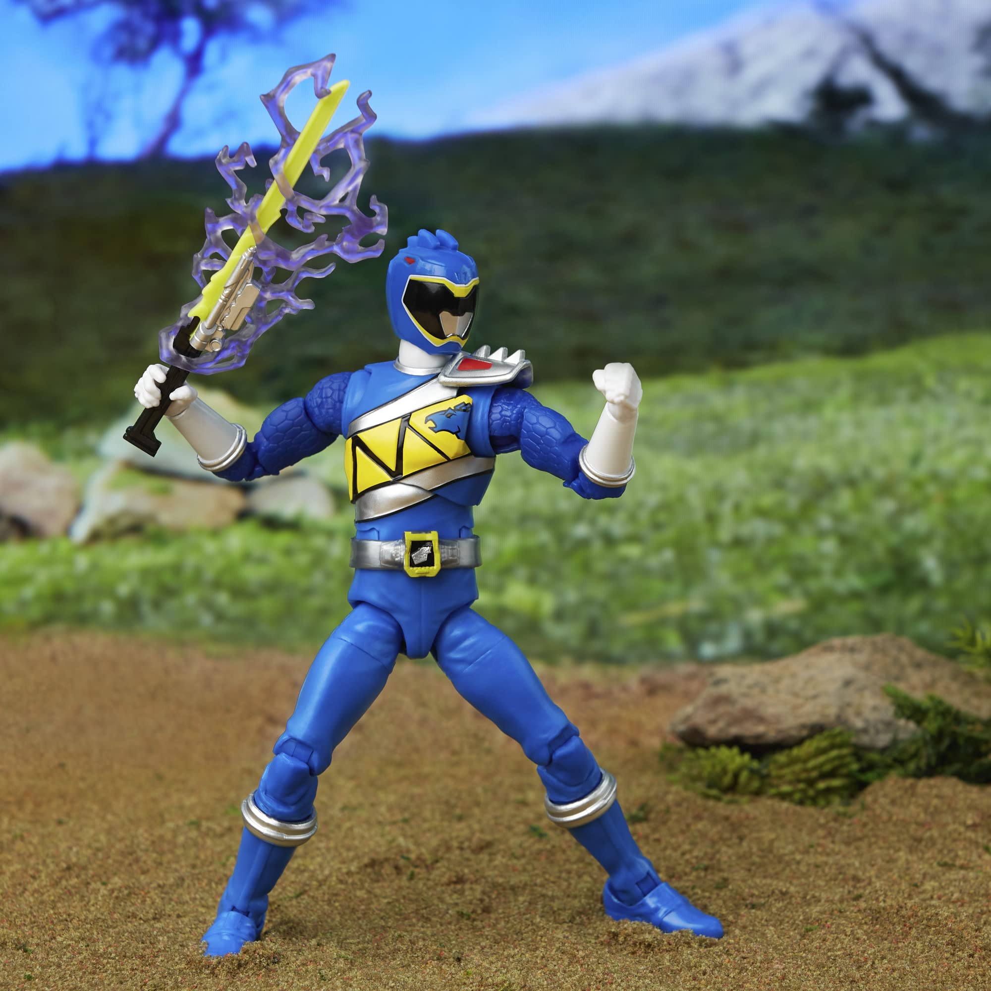 Power Rangers Dino Charge Blue Ranger 6-inch back view shows articulation joints