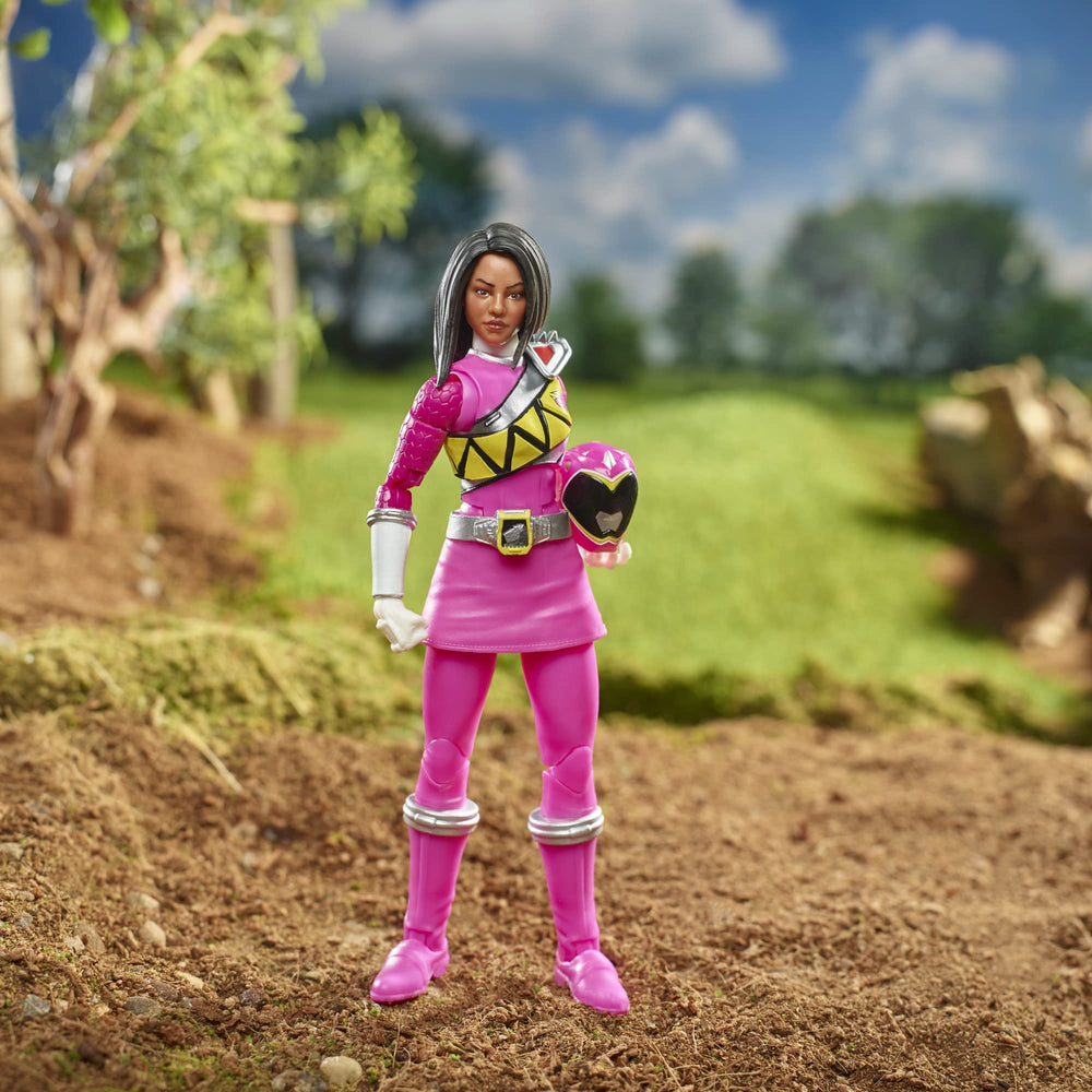 Display-ready packaging box for Dino Charge Pink Ranger figure.