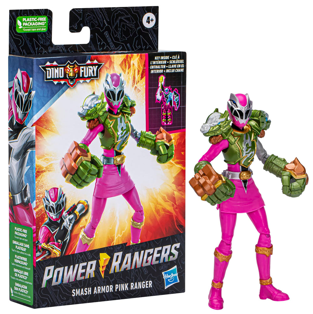 Power Rangers Dino Fury Smash Key accessory enhances pretend combat scenarios.